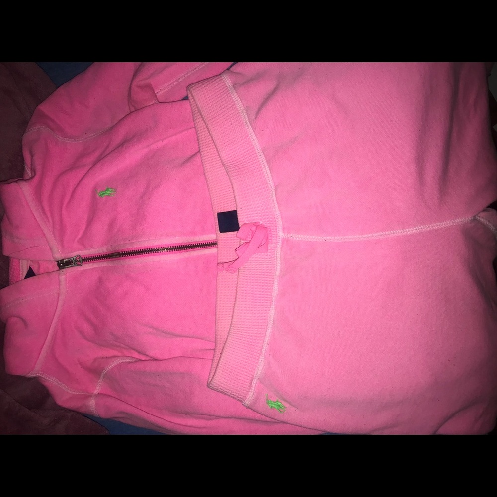 GIRLS PINK POLO SWEATSUIT